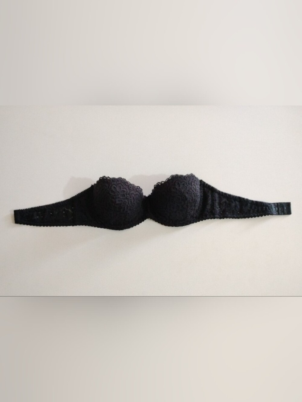 Secret Treasures Black Lace Strapless Bandeau Bra